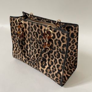 Leopard Zip Handbag